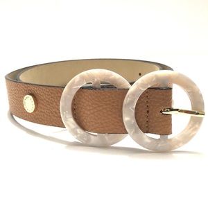 Steve Madden Tan Double Round Buckle Vegan Leather Belt size XL